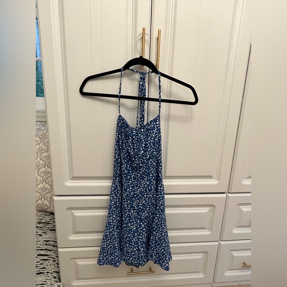 Pacsun size XS blue and white flower mini sundress